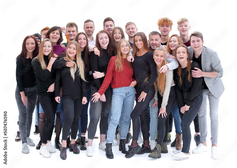 Obraz premium large group of gay young people standing together
