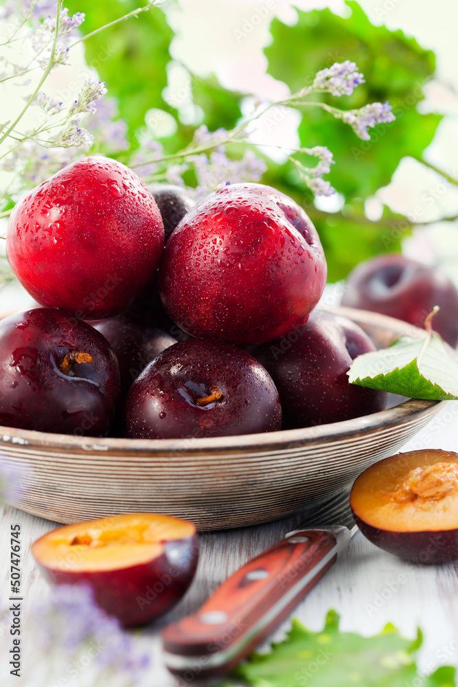 fresh plums fresh plums