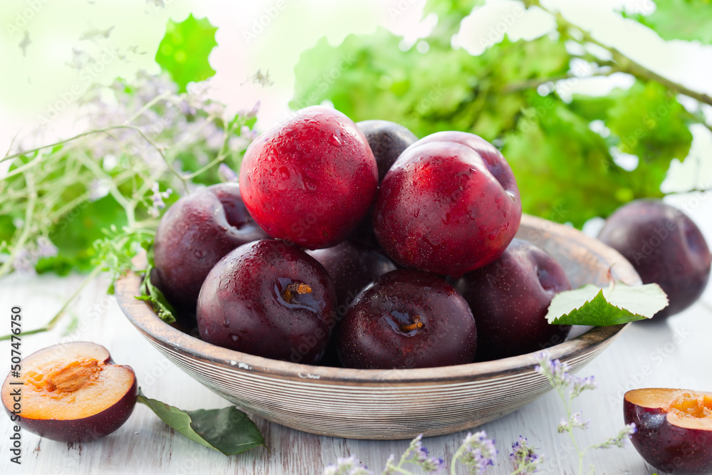 fresh plums fresh plums