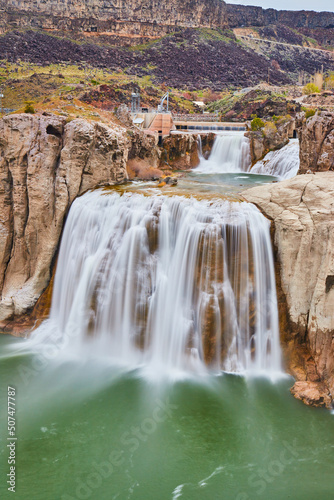 Amazing waterfalls at Shoshone Falls in Idaho during spring