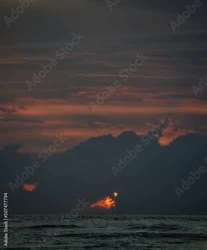 cloudy sunset over the ocean