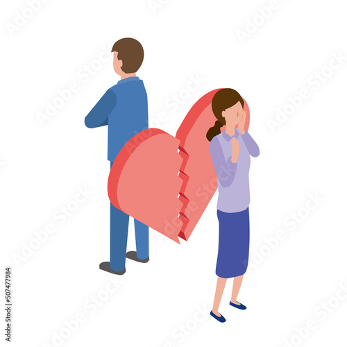 男女の離婚や破局のイメージ