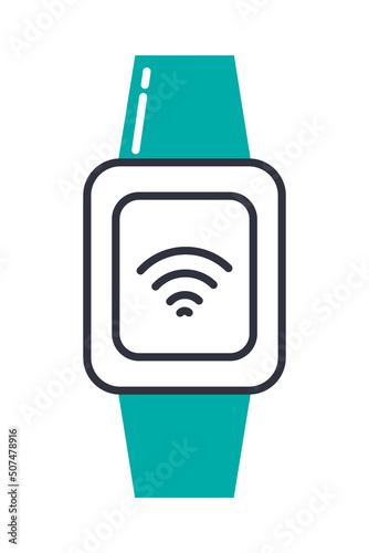 smartwatch with wifi symbol