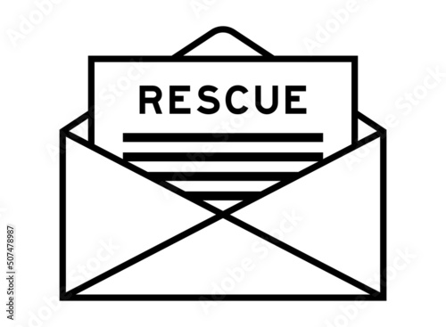 Envelope and letter sign with word resuce as the headline