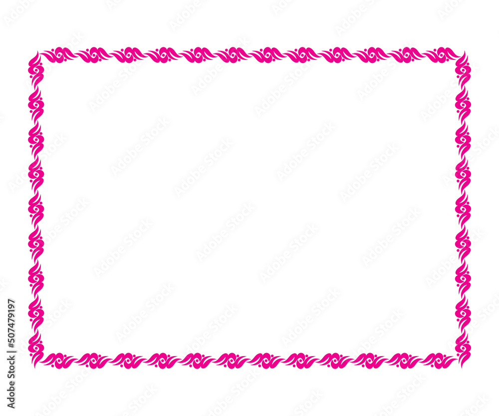 abstract artistic creative pink floral border