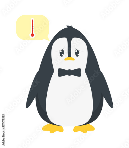 saddy penguin design photo