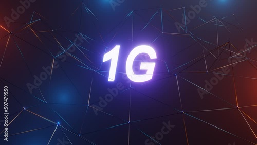 4k 3D animation. 5g 4g 3g High Speed Connection of Internet Background. Futuristic Global and Social Network Connection, Technology Network Digital Data Connection Background Concept. Broadband Wirele photo