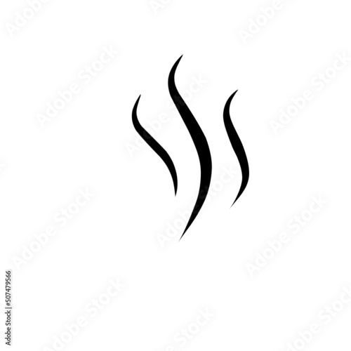 Smells line icon set, smells or fumes, Coffee, tea,hot aroma,smoke
