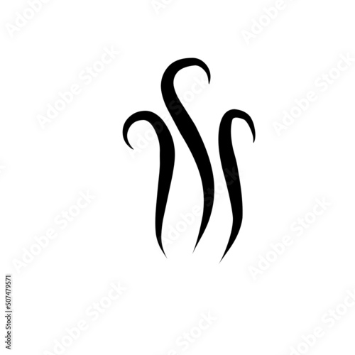 Smells line icon set, smells or fumes, Coffee, tea,hot aroma,smoke