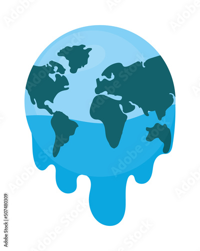 melting planet icon