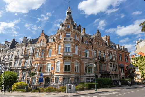 Historical architecture of Square Ambiorix, Brussels, Belgium