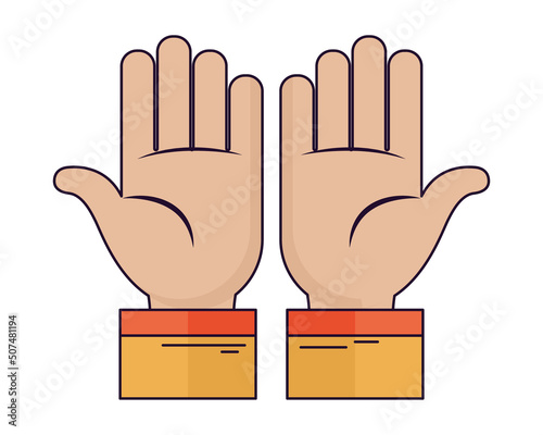 cartoon hands icon