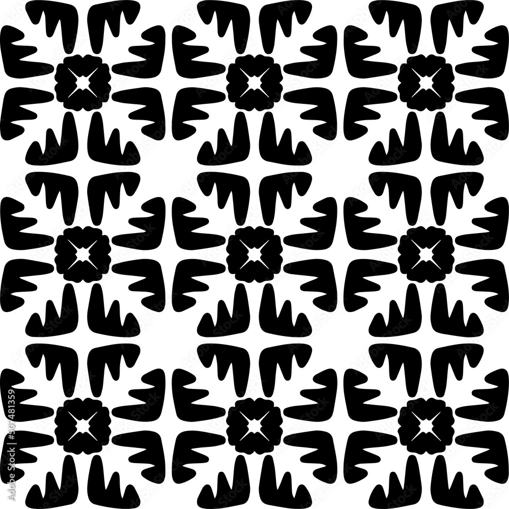 Fototapeta premium Seamless abstract geometric hand drawn pattern.