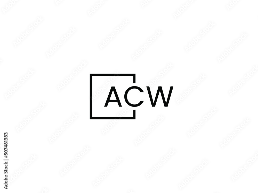 ACW letter initial logo design vector illustration ACW letter initial logo design vector illustration