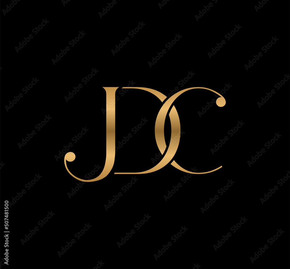 JDC Luxury Monogram initial letters logo Design - obrazy, fototapety, plakaty 