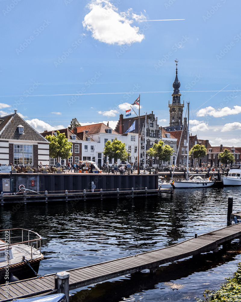 Old town and harbor in Veere, Zeeland, the Netherlands