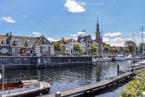 Old town and harbor in Veere, Zeeland, the Netherlands photo