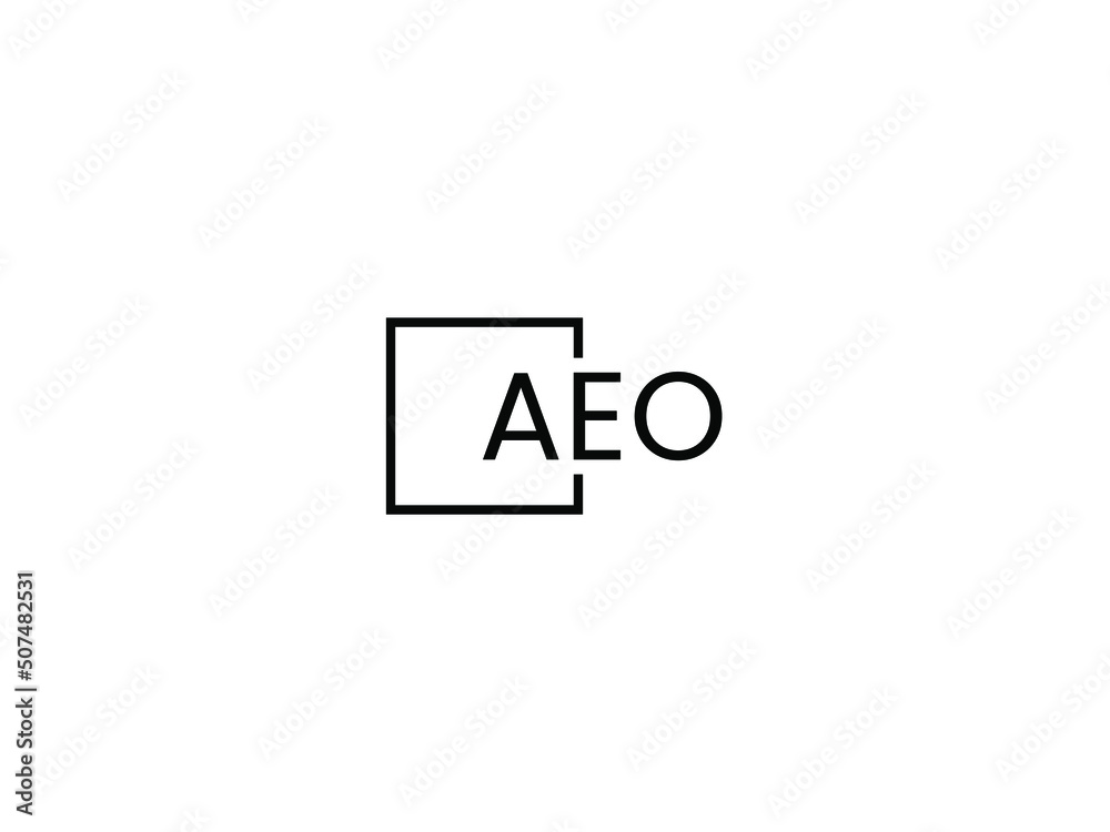 Obraz premium AEO letter initial logo design vector illustration