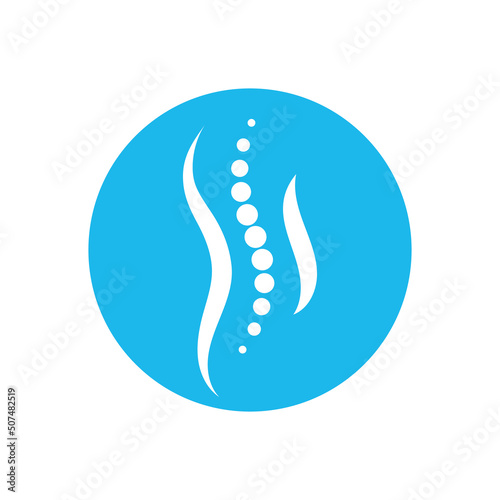 Spine care diagnostics symbol logo template vector illustration design 