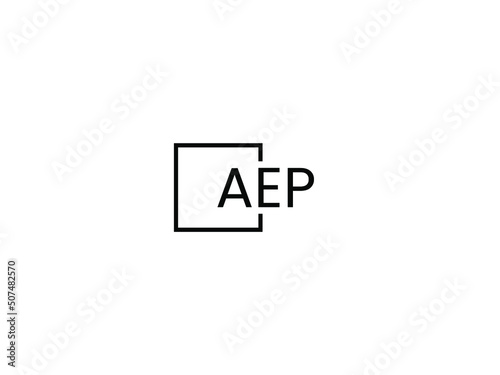 AEP letter initial logo design vector illustration