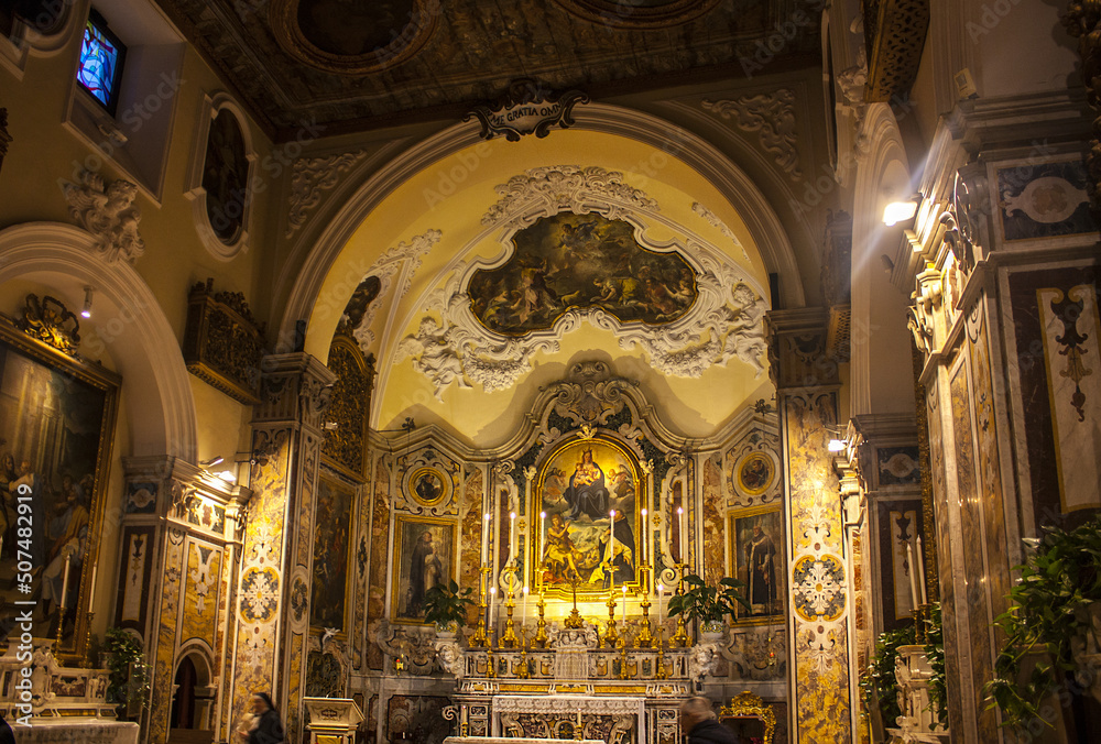 Interior of the Church of Santa Maria delle Grazie in Sorrento	