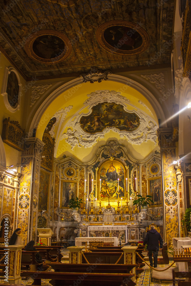 Interior of the Church of Santa Maria delle Grazie in Sorrento