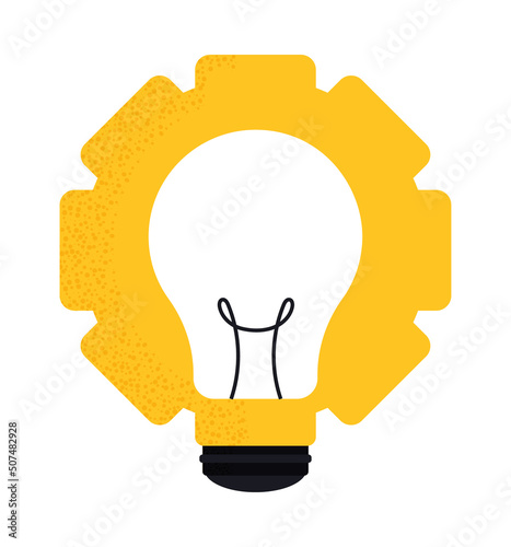 gear bulb light icon