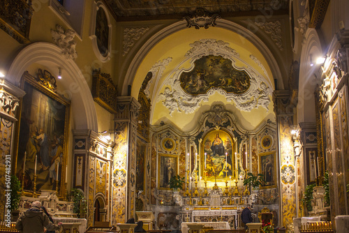 Interior of the Church of Santa Maria delle Grazie in Sorrento photo