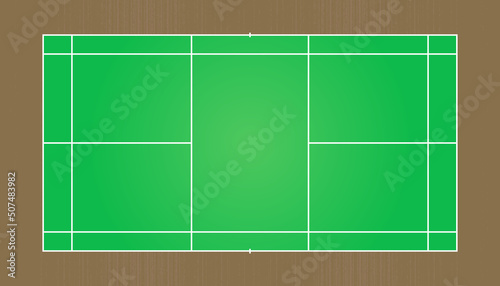 Vector of badminton court. Sports concept
