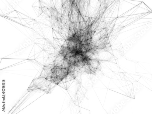 Abstract 3d Connectivity Network Background