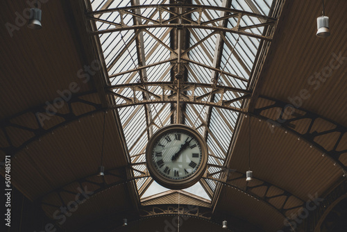 clock in the old train station