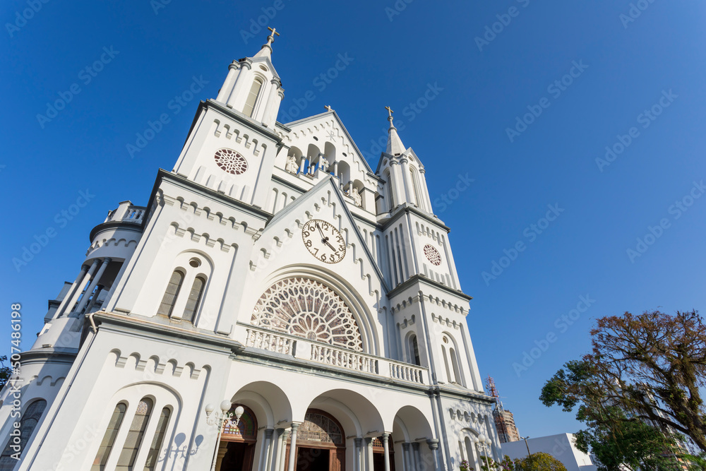 Fototapeta premium Parish Church of the Blessed Sacrament of Itajai in Santa Catarina