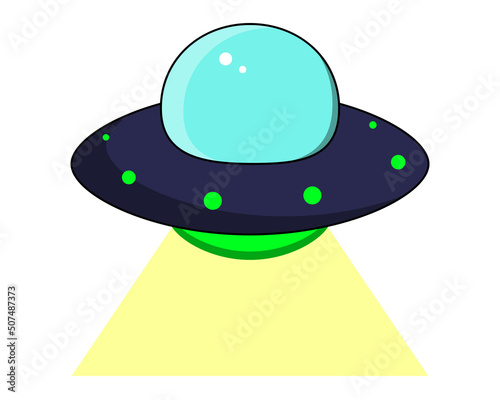 Illustration Vector Graphic of UFO Cartoon. 