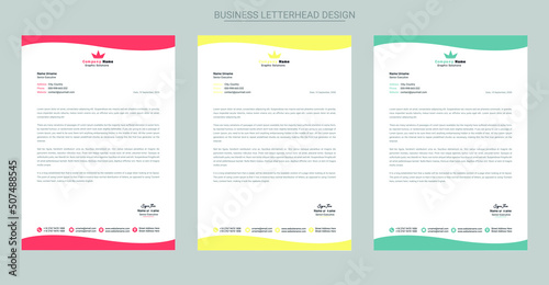 Professional creative company letterhead template design