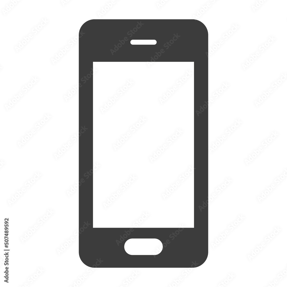 Smartphone vector icon. Phone black symbol isolated on white background Smartphone vector icon. Phone black symbol isolated on white background