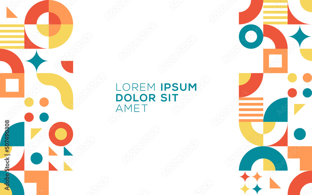 Vector graphic of flat geometric background design template Vector graphic of flat geometric background design template