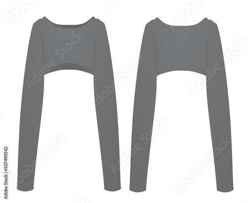 Grey woman sweater. vector illustration