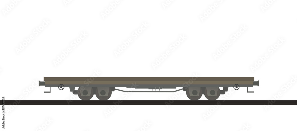 Fotografia Transport cargo wagon. vector illustration