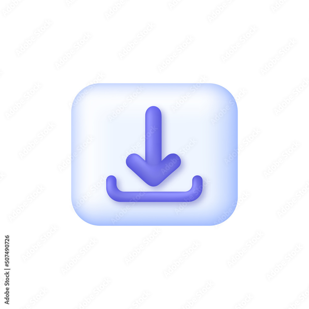 3D Download icon isolated on white background. Load internet data symbol. Can be used for many purposes. 3D Download icon isolated on white background. Load internet data symbol. Can be used for many purposes.