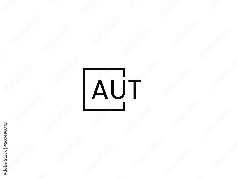AUT Letter Initial Logo Design Vector Illustration AUT Letter Initial Logo Design Vector Illustration