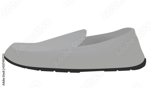 Grey  summer loafer. vector illustration