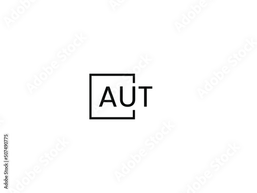 AUT Letter Initial Logo Design Vector Illustration