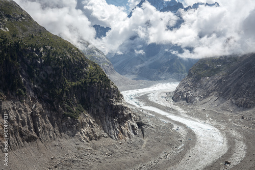 glacier in the mountains