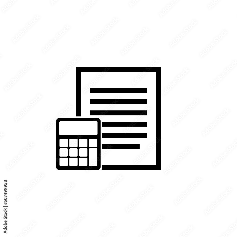 Tax icon isolated on white background