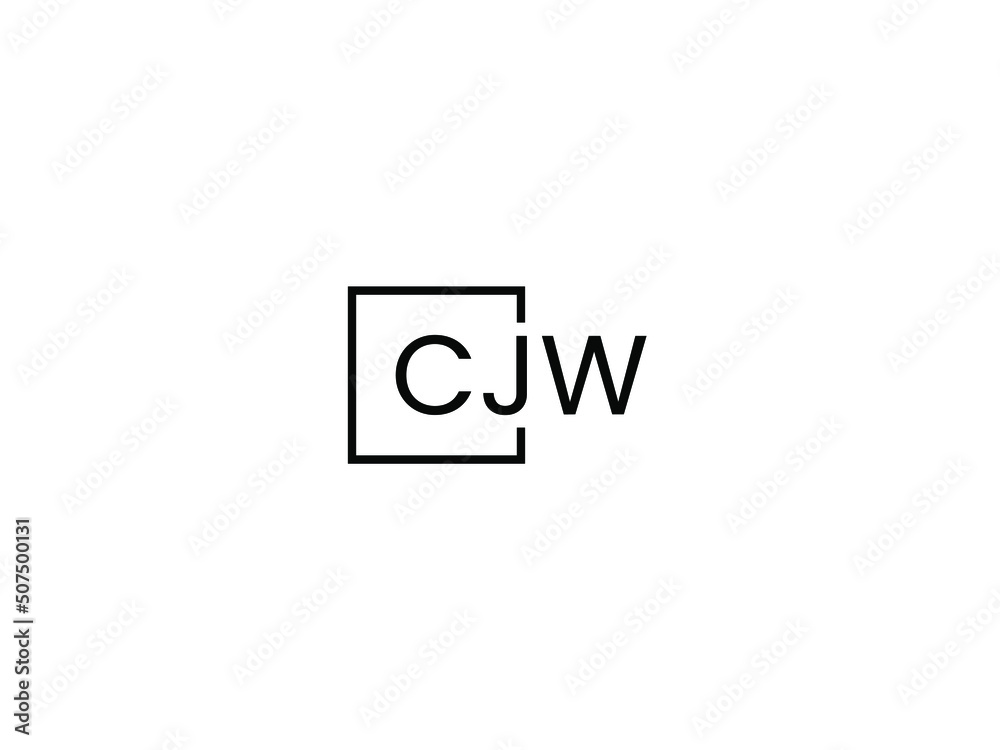 CJW Letter Initial Logo Design Vector Illustration CJW Letter Initial Logo Design Vector Illustration