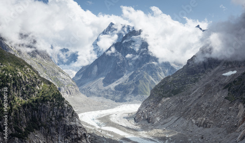 glacier in the mountains