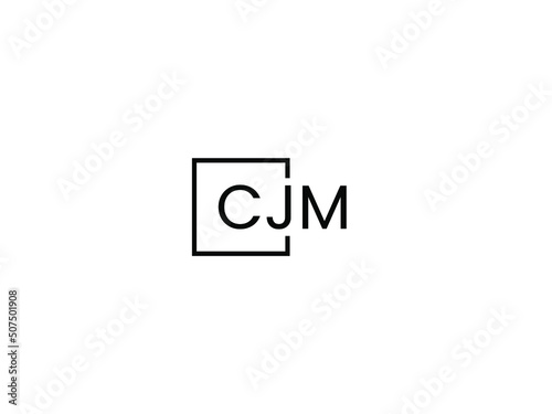 CJM Letter Initial Logo Design Vector Illustration