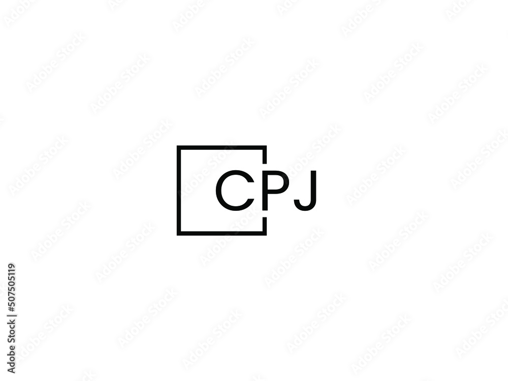 Obraz premium CPJ Letter Initial Logo Design Vector Illustration