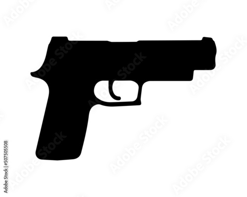Fototapeta Pistol Gun SVG Files 9mm Pistol Cut Files Handgun Vector Files Pistol Gun Vector
