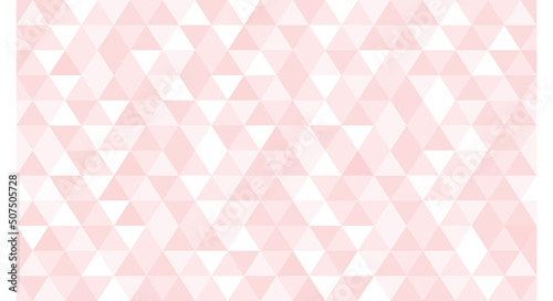 Abstract geometry triangle white and pink mosaic texture background pattern..